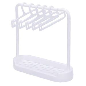 Plastic Clothing Rack for 15-17 cm/5.9-6.6 inch Doll (Labubu) with 5 Hangers